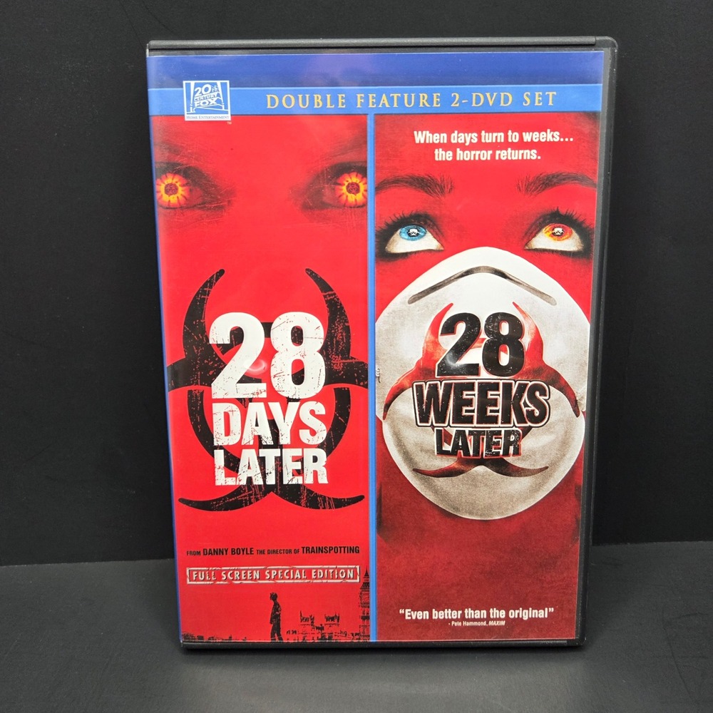 28 Days Later / 28 Weeks Later DVD Double Feature 2-Disc Set Full Screen Horror